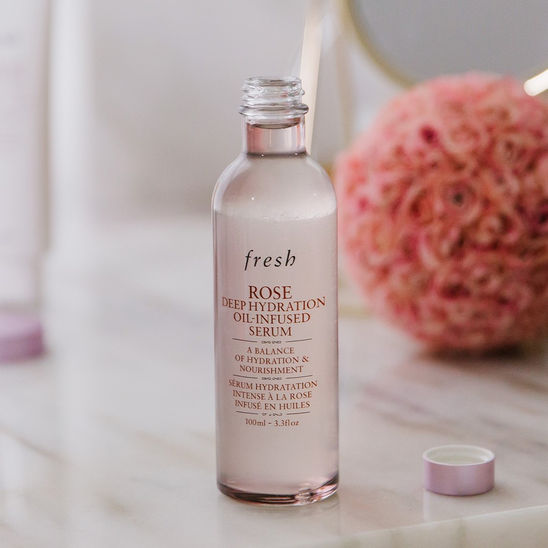 Fresh Rose Deep Hydration Oil Infused Serum 100ml เซรั่มสูตร bi-phase