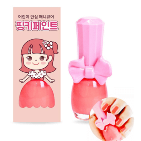 Pinky Cosmetics,Pink Princess Kids,Pinky Cosmetics Pink Princess Kids Water-based Nail Polish Pinky Paint สีทาเล็บ,สีทาเล็บสำหรับเด็ก